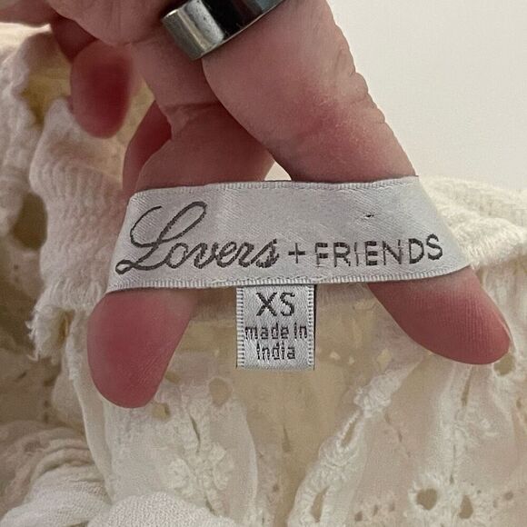 Lovers + Friends Revolve Lace Off the Shoulder Blouse Size XS - Picture 4 of 8